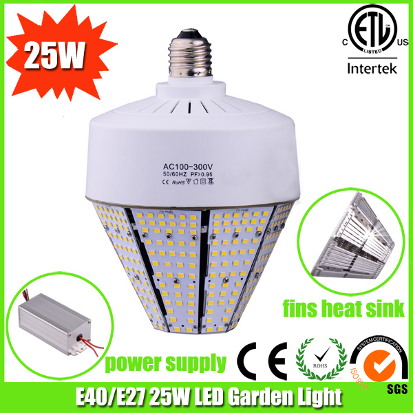 75W Mh HPS Replacement 360degree E27 25W Outdoor LED Garden Lighting