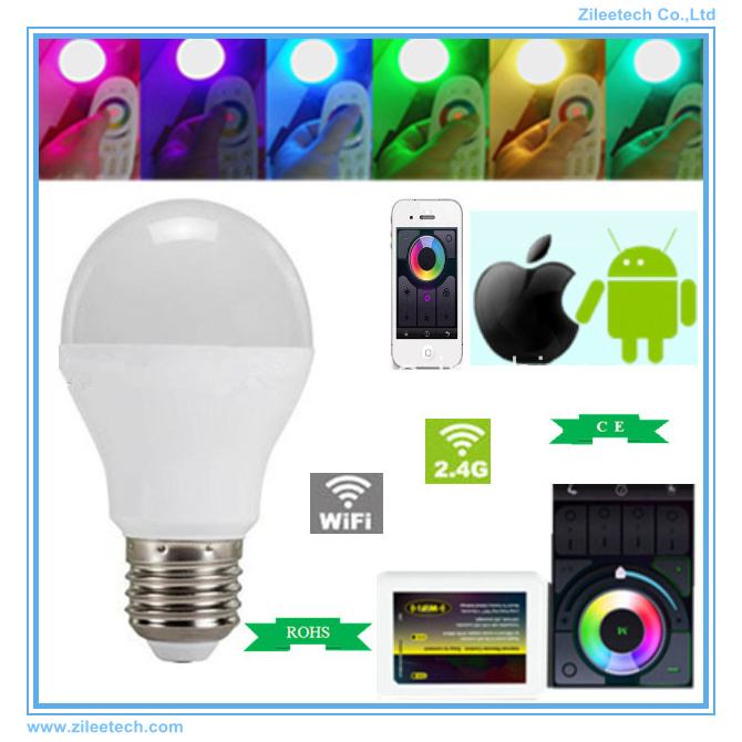 Dimmable WiFi Remote Control Multicolor LED Light Bulb