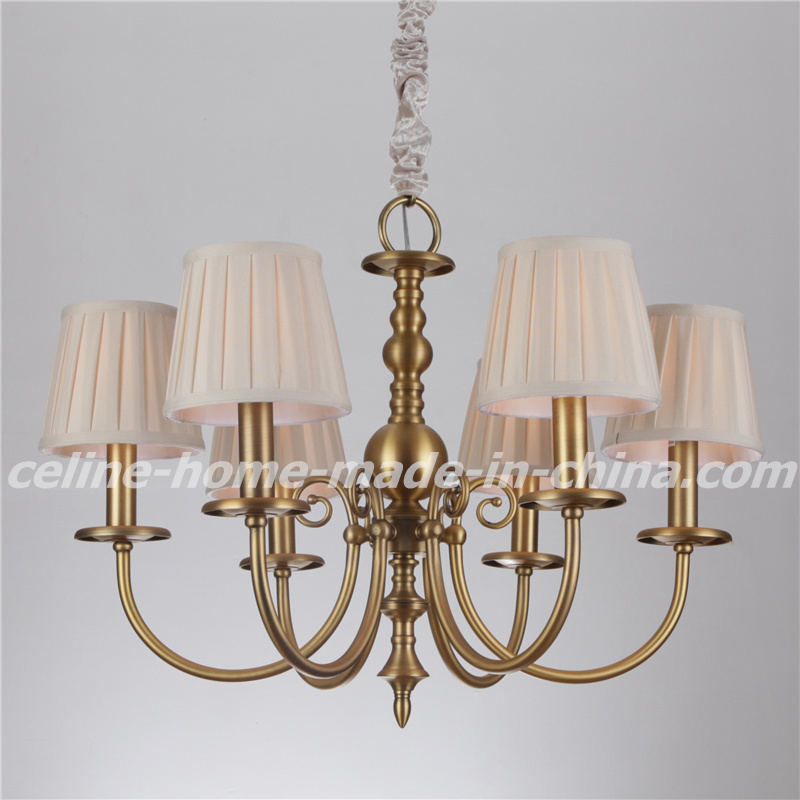 Iron Pendant Lamp Chandelier with Fabric Shade (SL2112-6)