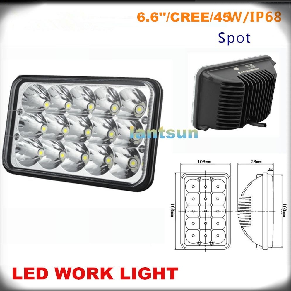 Square CREE off Road Auto LED Work Lights