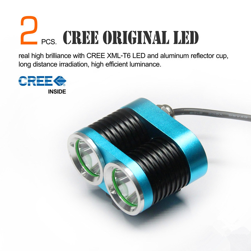 Water Proof LED Bicycle Light/ Headlamp with 2400 Lm Original CREE LED