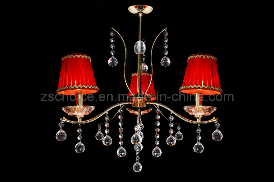 Home Decoration Red Crystal Lamp Chandelier (8854-3)