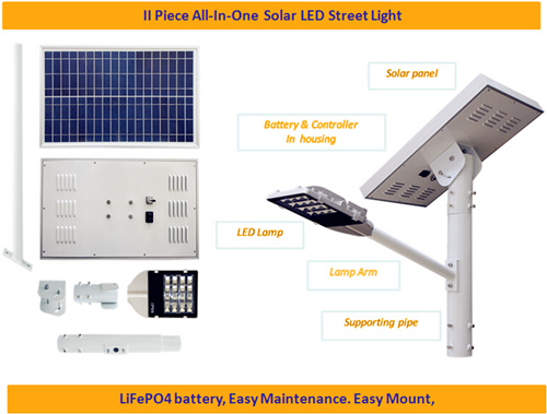 2016 All-in-One Solar LED Outdoor Area/ Road / Street Light
