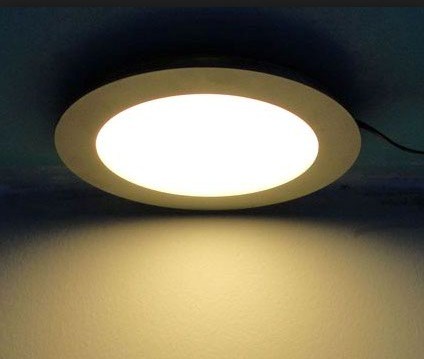 Round 12W Cool White LED Light Panel with Emergency