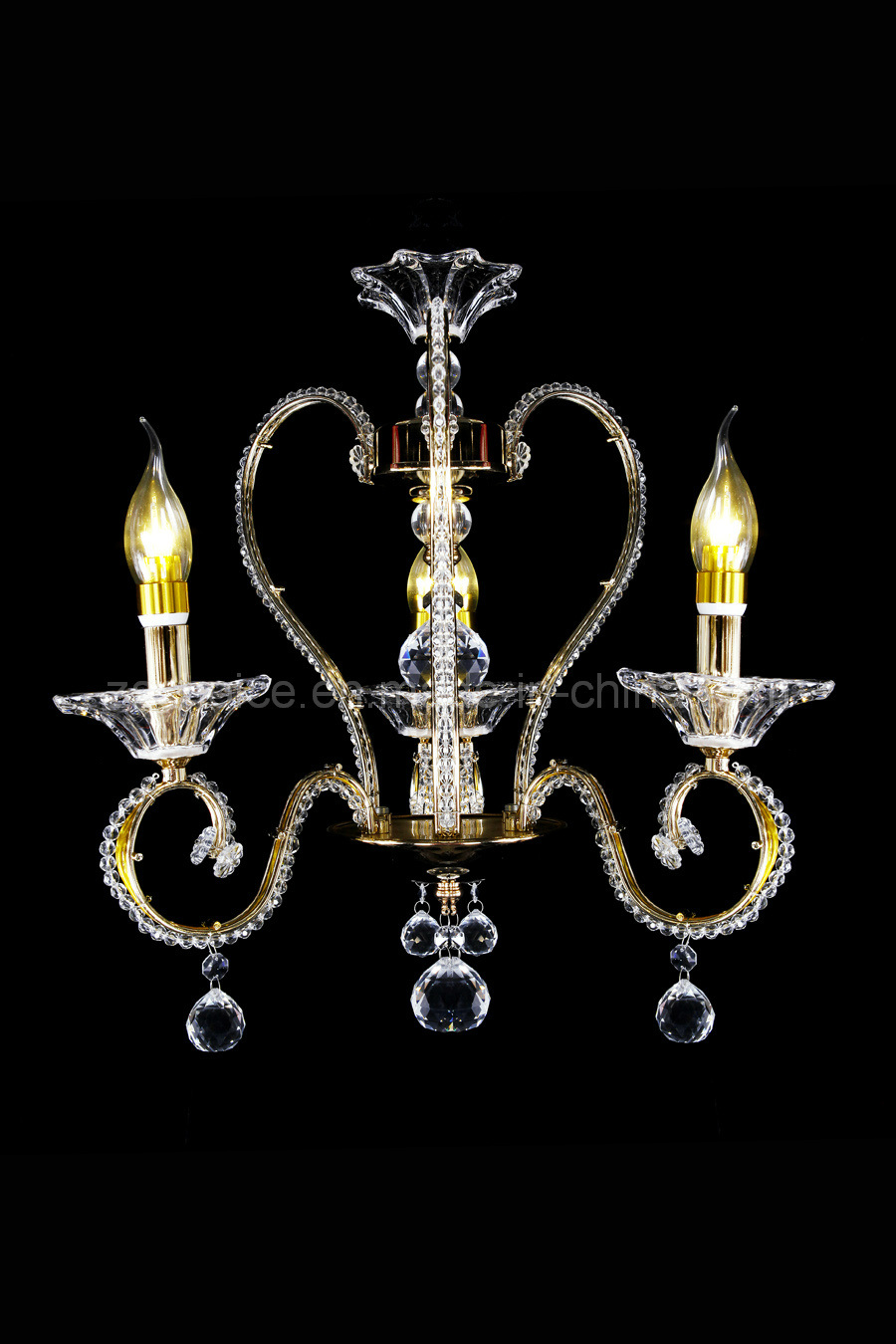 Crystal Ceiling Light Iron Chandelier (8852-3)
