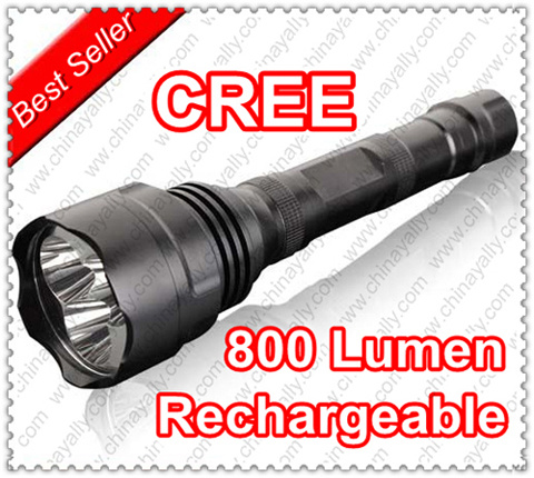 800 Lumen 3PCS CREE Q5 LED Flashlight Rechargeable