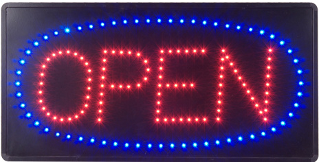 LED Open Sign Letter Display Animated