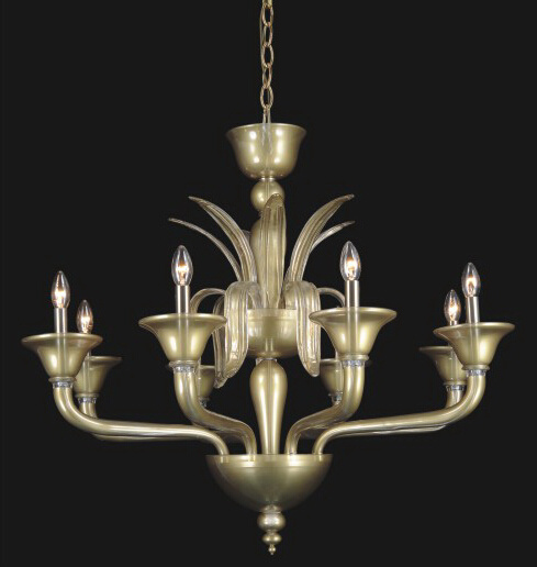 Golden Glass Pendant Chandelier for Decoration (81102-8)