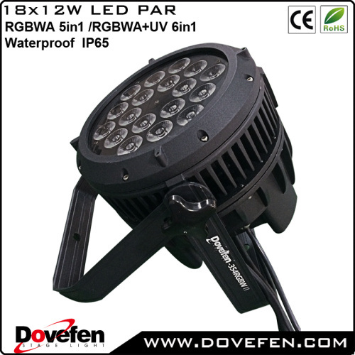 RGBWA UV 6in1 Outdoor Waterproof IP65 LED PAR Light 18X12W