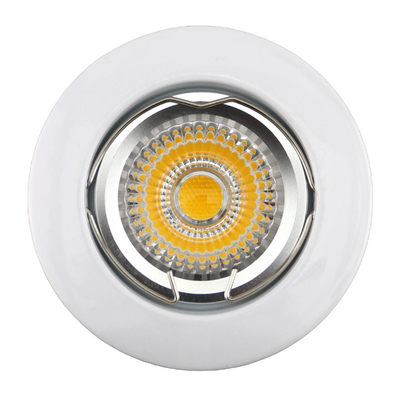 Die Cast Aluminum GU10 MR16 White Round Fixed Recessed LED Spotlight (LT1000)