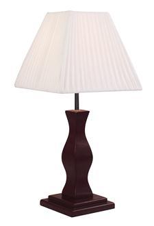 Table Lamp with Brown Wooden Base (KO96NL)