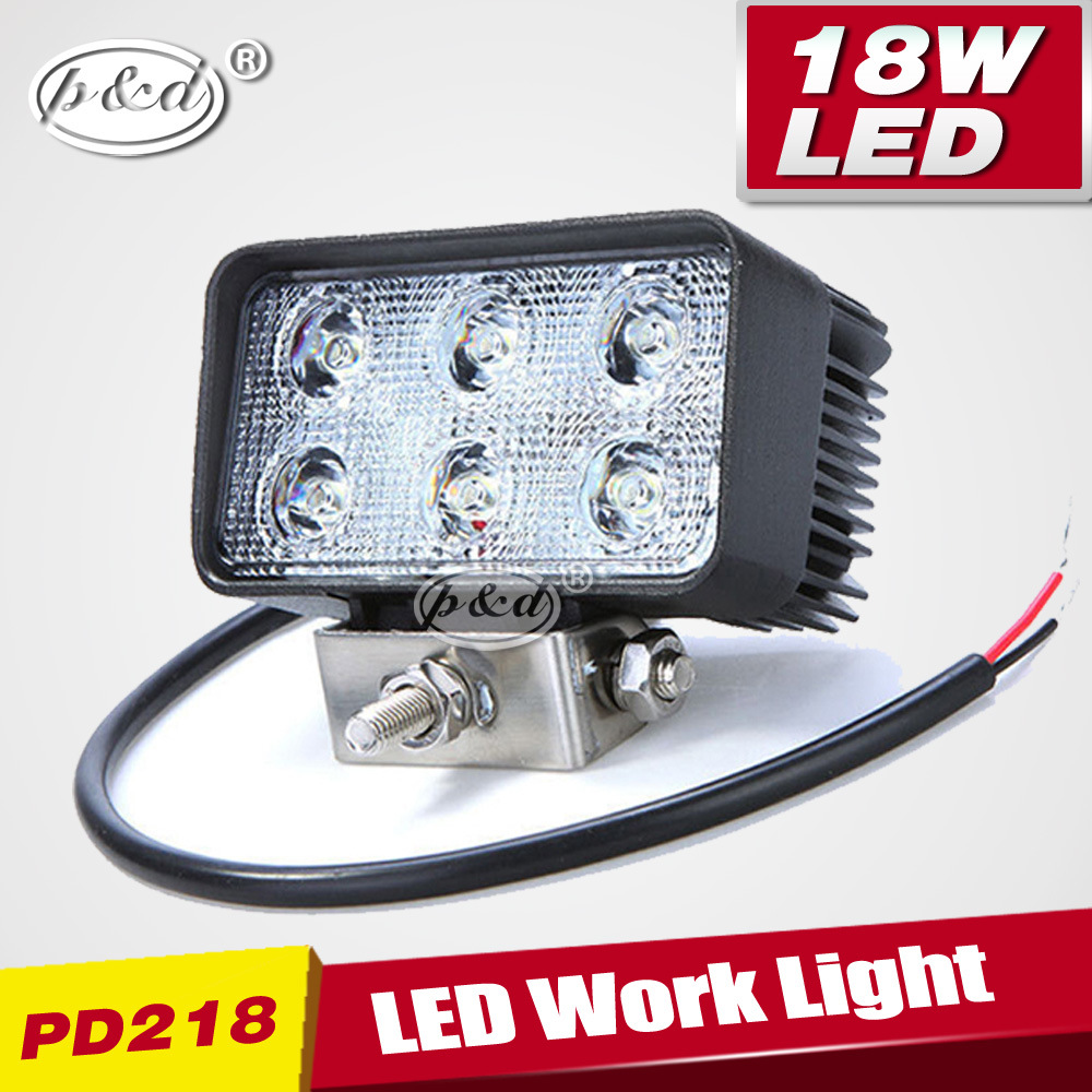 Car Headlight Square 4X4 18W LED Work Light LED Driving Lights (PD218)