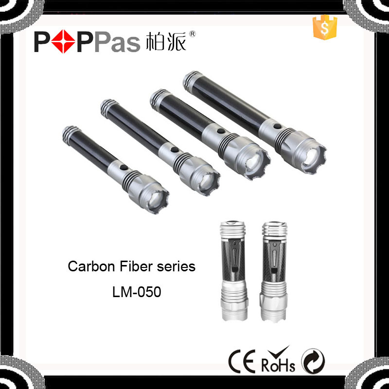 Poppas Lm-050 Series Outdoor Rechargeable Design Aluminum Alloy Xpg 5W High-Power LED Flashlight