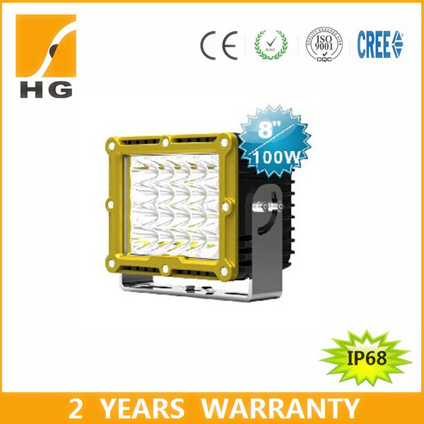 8 Inch 100W CREE LED Square Car Work Driving Light