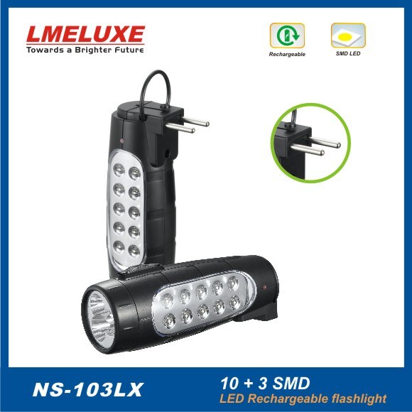 Portable SMD LED Rechargeable Emergency Flashlight