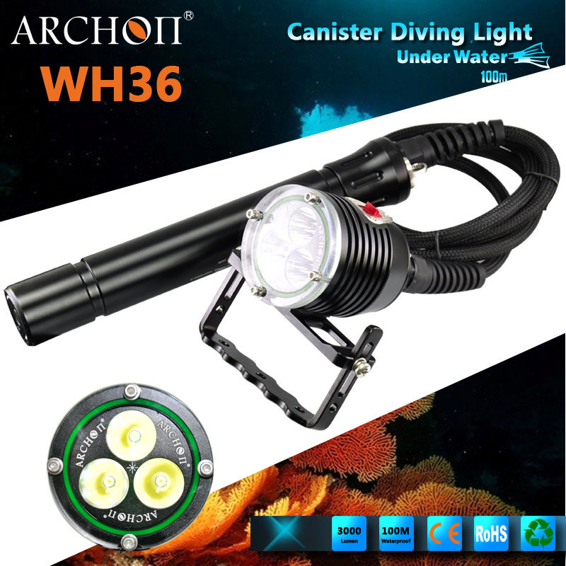 Archon Wh36 LED Headlight Max 3000lumens Diving Flashlight