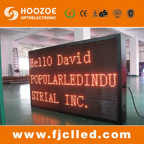 Russia High Quality P10 Outdoor Red Color LED Display