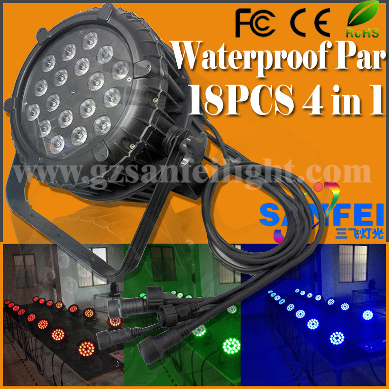 18PCS*10W RGBW 4in1 IP65 Outdoor Waterproof PAR Light (SF-306B)