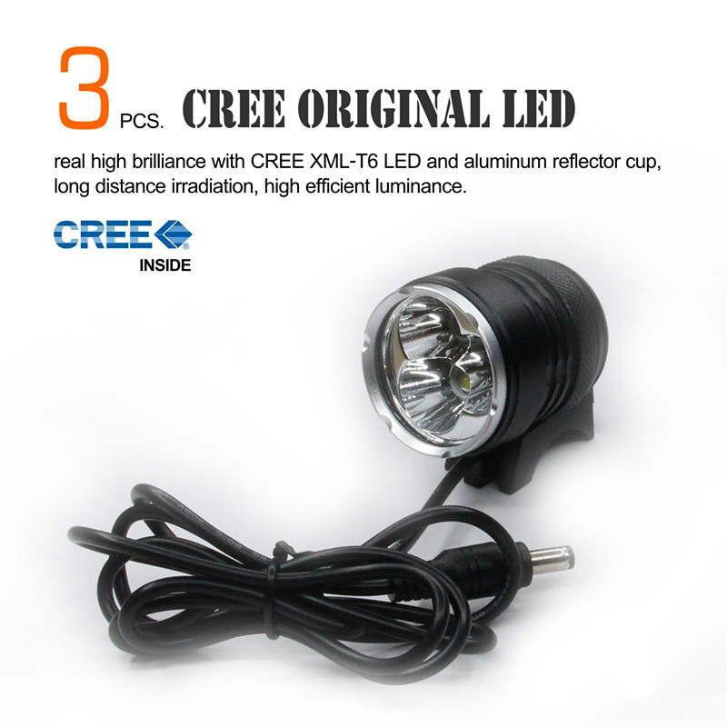 Super Quality 3600 Lumens 3 PCS CREE LEDs Bicycle Light for Promotion