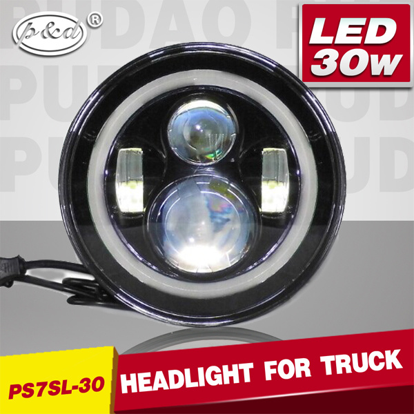 LED Car Accessories 7inch 30W CREE Hi/Low Beam LED Headlamp (PD7SL-30)