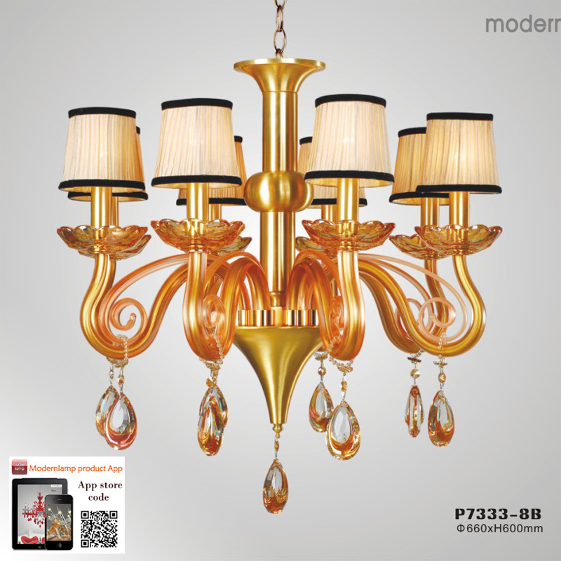 Crystal Chandelier P7333-10+5 Gold