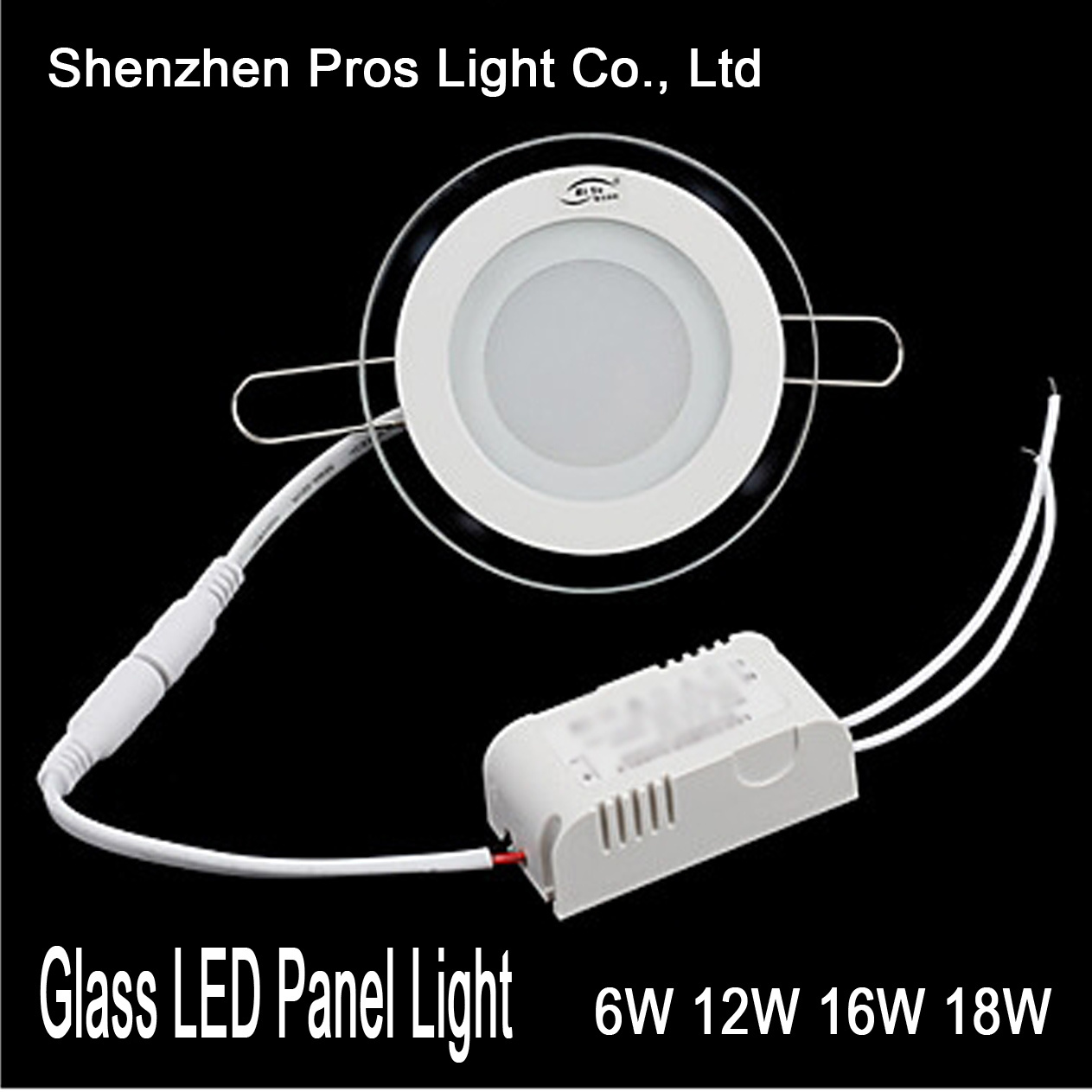 Glass LED Panel Light 6W Recessed for Ceiling Lamp