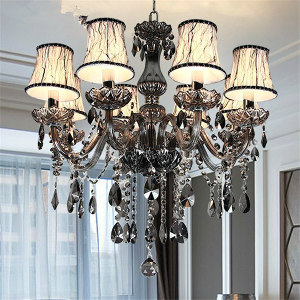 Long-Time OEM Shining Modern Crystal Candle Shade Chandelier