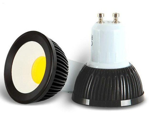 GU10 3W LED Light COB Lamp with White Reflection Cup