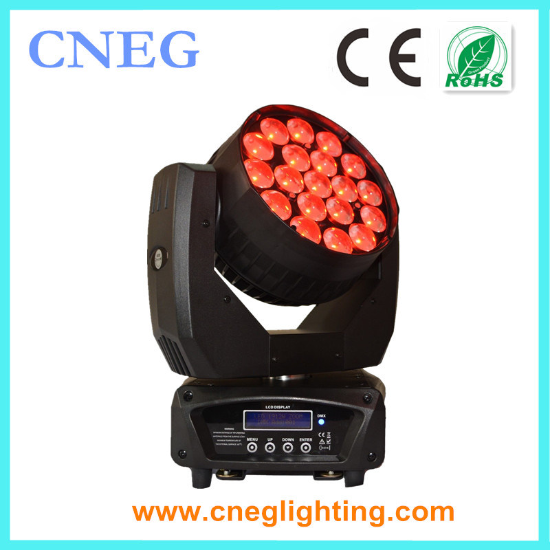 19*12W RGBW 4 in 1 LED Moving Head Wash Light
