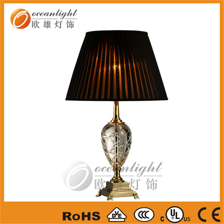 Black Shade LED Table Lamp, Crystal Table Light, Reading Lamp (OT6222)