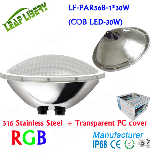 Lf-PAR56b-1*30W (COB LED-30W) 12V COB LED Underwater Light Waterproof IP68 Fountain Swimming Pool Lamp