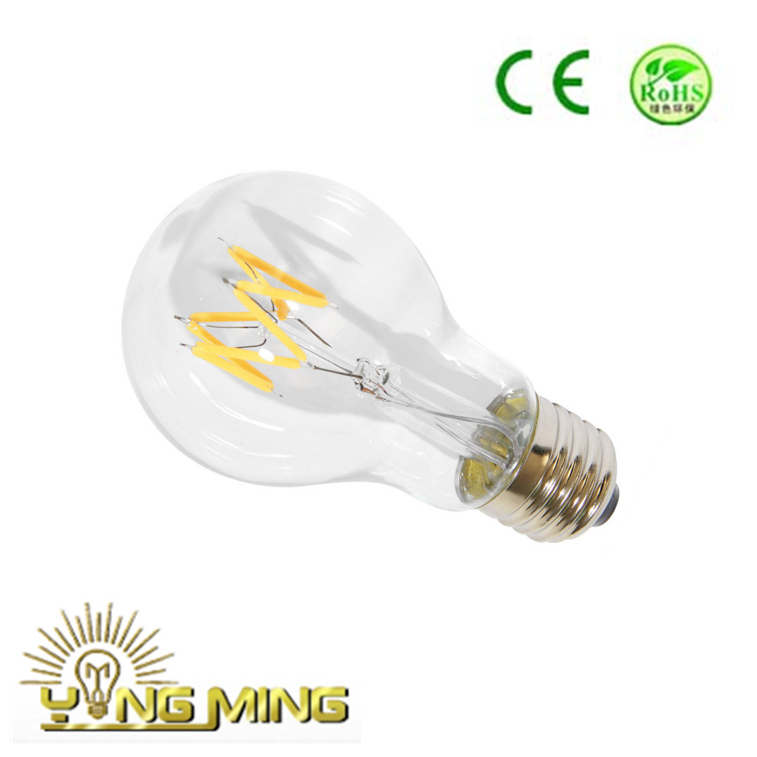 A60 Decoration Clear LED Light Bulb with 3.5W 350lm