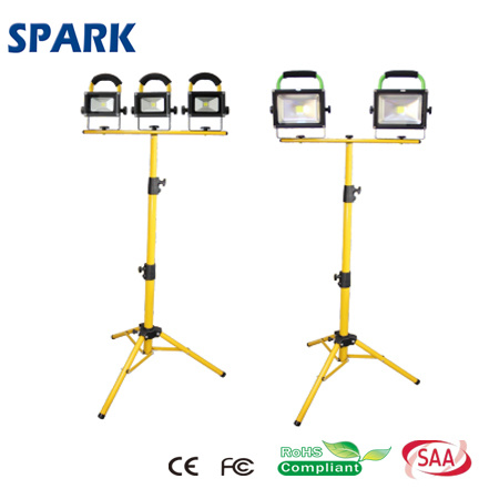 10W/20W Rechargeable Portable Tripod LED Work Light