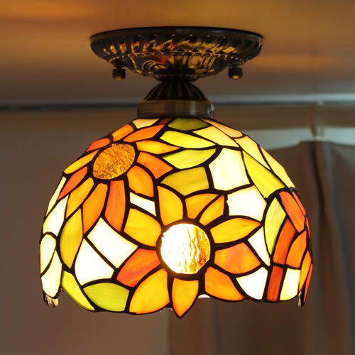Bedroom Hot Sell Tiffany Ceiling Lamp with Europe Style Factory (XC08007)
