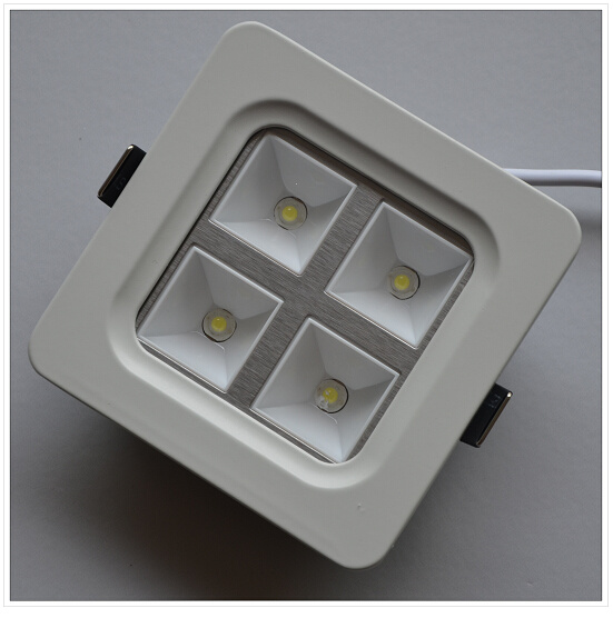 4W CE Square (round angle) Cool White LED Ceiling Light