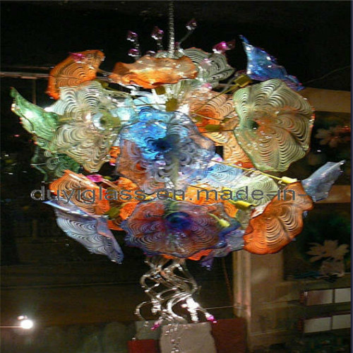 Muticolour Murao Glass Craft Paltter Chandelier for Decoration
