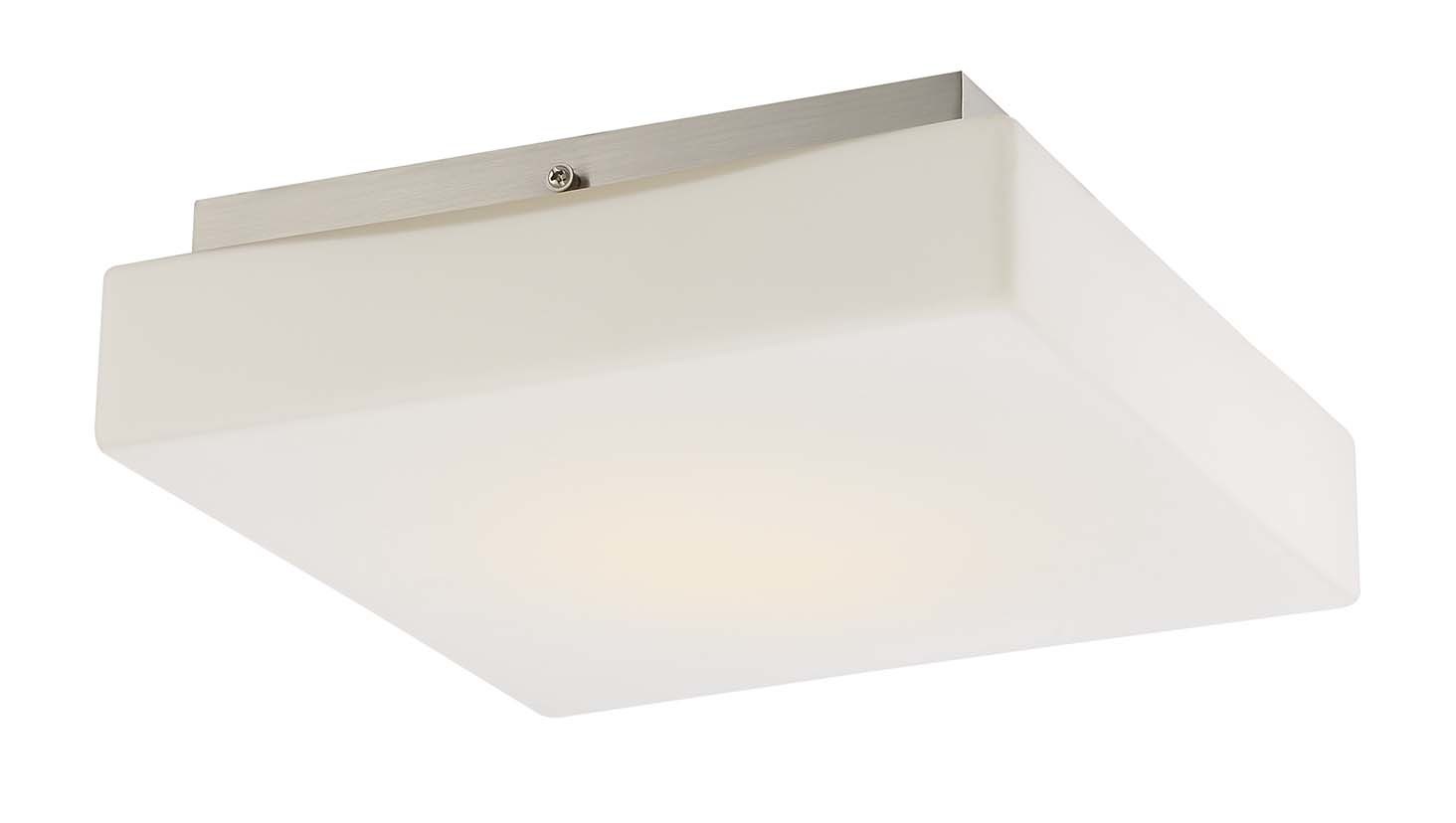 Simple Square 16W LED Ceiling Light with Opal Glass (LED-15071C-SN)