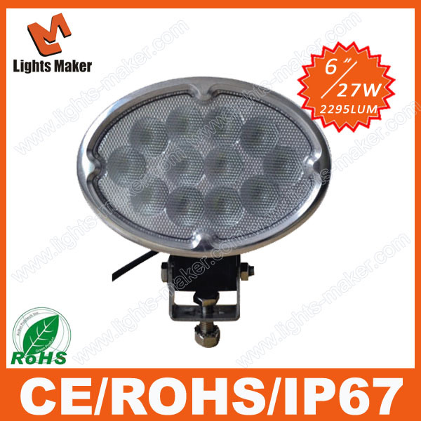 Lml-0427 27W CREE LED Offroad Light Oval Shape 6500k CREE LED Work Light with CE/RoHS/IP67