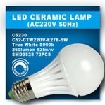 LED E27 7W Ceramic Bulb, Light