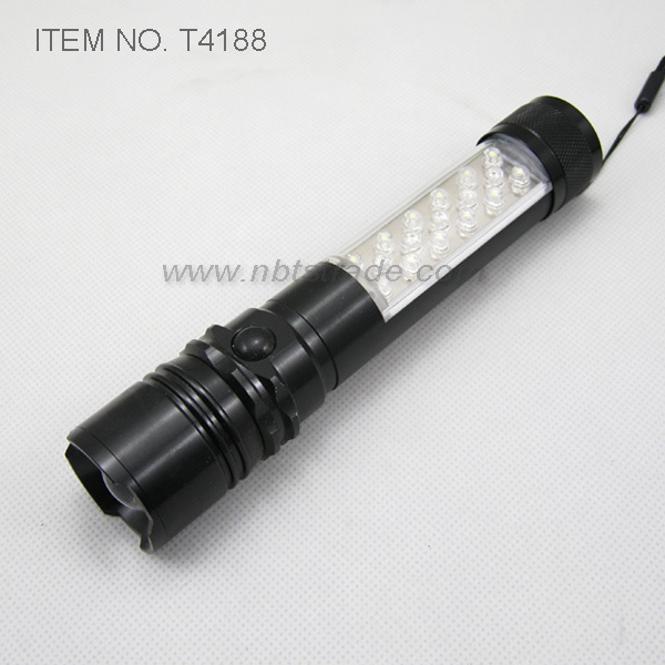 Powerful Aluminium Magnetic LED Flashlight with Work Light (T4188)