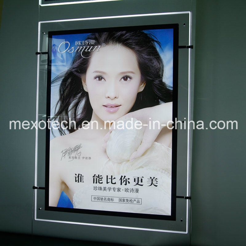 Double-Sides Hanging Posters Frame LED Light Box for Advertising