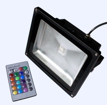 RGB LED Flood Light with Remote-Controll Outdoor 10W-60W (BR-FL-10W-01-RGB)