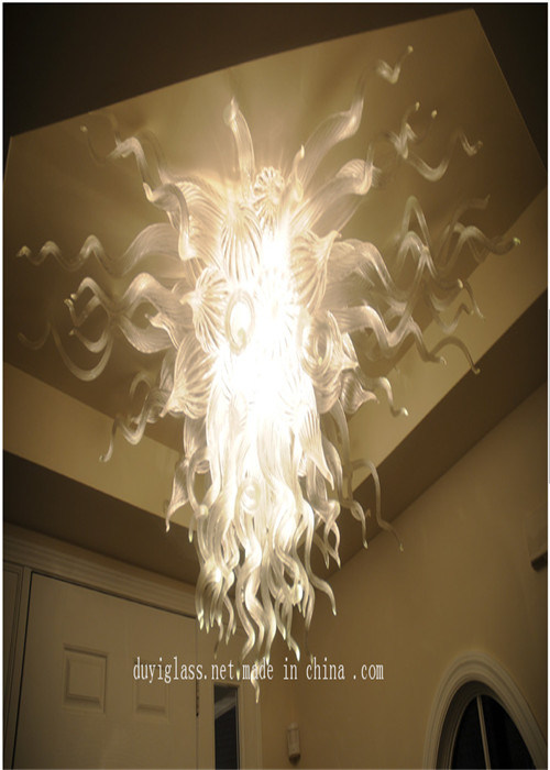 White Article Decoration Glass Chandelier for Home