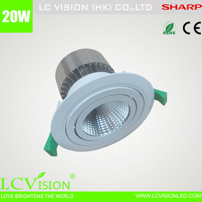 LED Lighting/20W Sharp COB LED Down Light with Fan Heatsink/1900lm