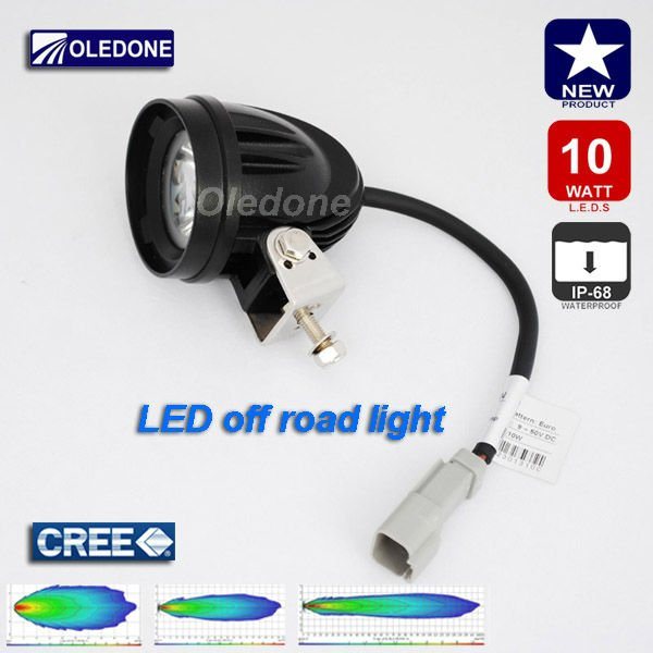 10W CREE LED Snowmobile Light, Motorcycle LED Driving Light