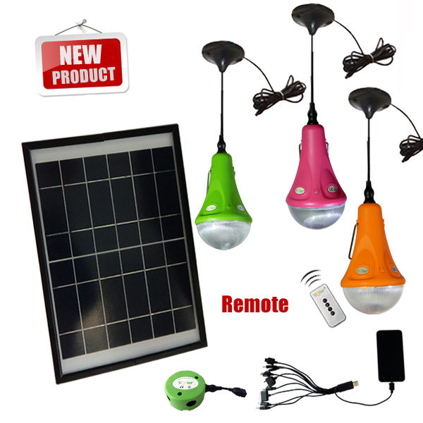 3 in 1 Solar Camping Lights/Solar Home Lights with 3pcs Led Bulb