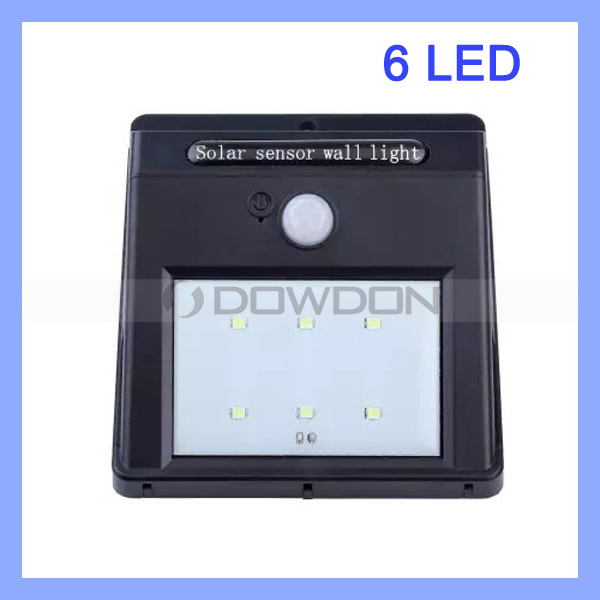 6 SMD LED PIR Motion Sensor Solar Lamp Energy Saving Street/Garden Wall Light