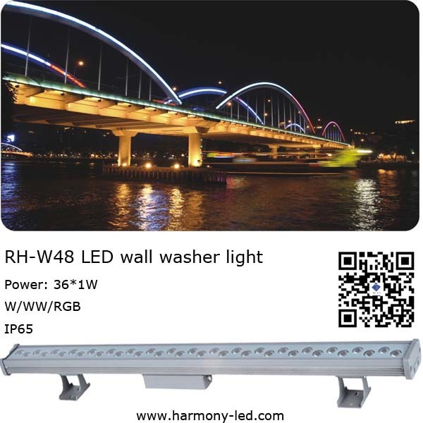 Colorful LED Linear Exterior 36W Wall Washer Fixture