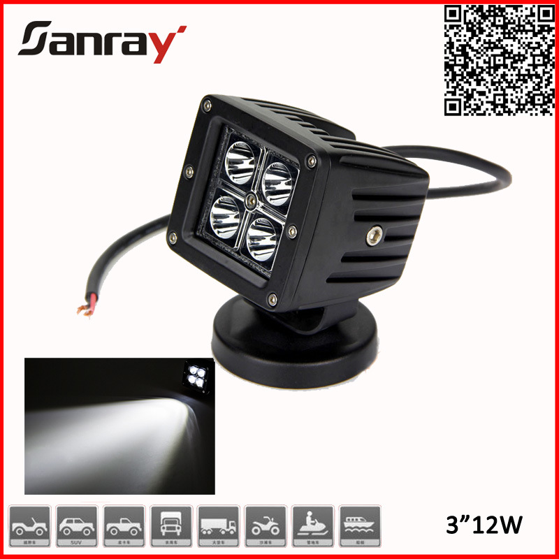 12W LED Work Light for Tractor Jeep Truck Boat