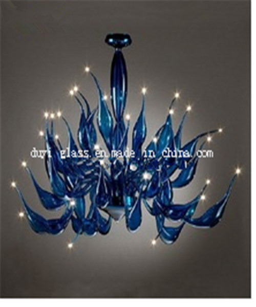 Deep Blue Blown Glass Chandelier Lighting for Home Decoration